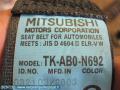Turvavyö taka oikea TK-AB0-N692 Mitsubishi outlander 01-07