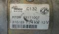 käynnistinmoottori M70R 63111007 Alfa Romeo 147 Twin Spark 2.0 Bensa